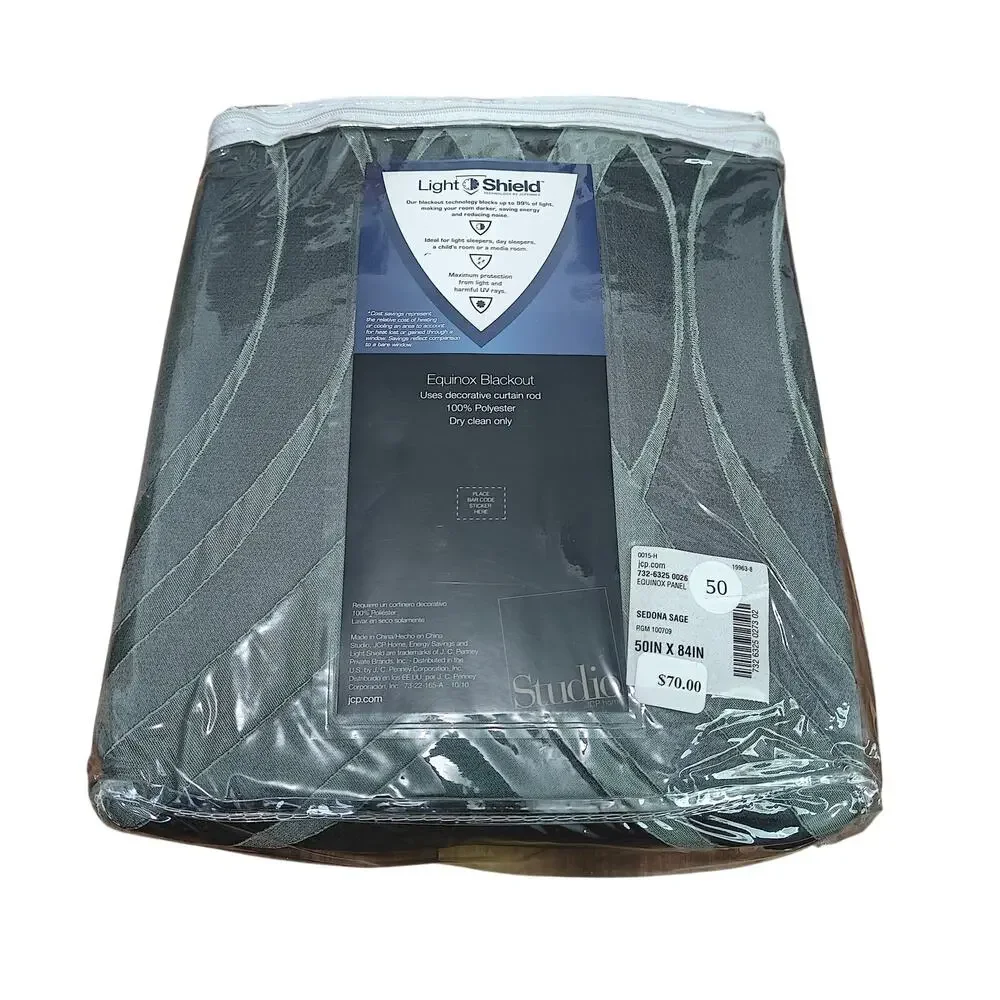 JCP Studio Equinox Blackout Grommet Curtain Drape Panel 50 X 84